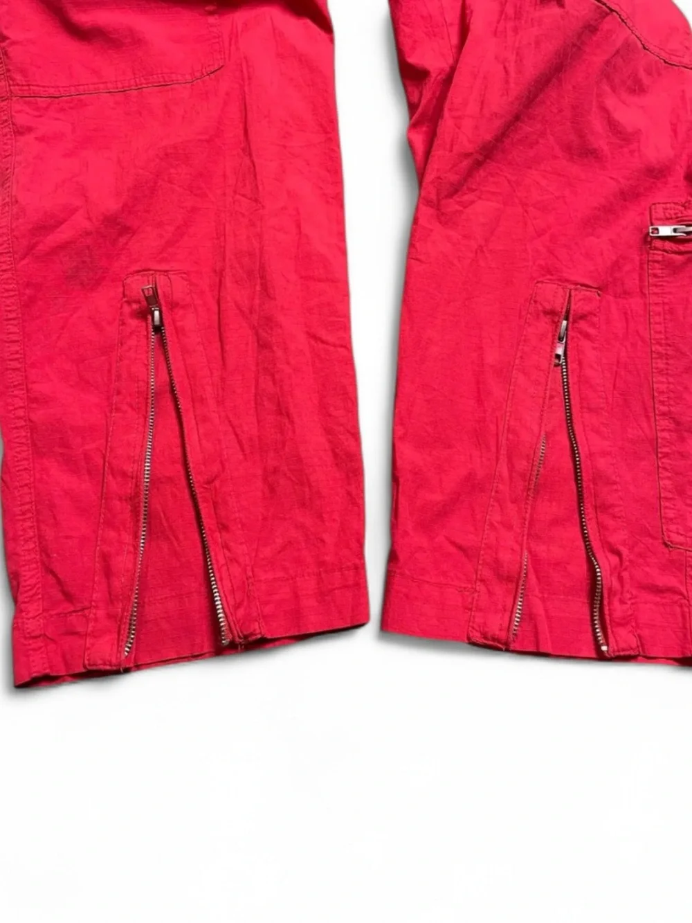 RARE Free People Lena Flight Utility Jumpsuit Red - Picture 5 of 10